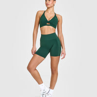 Unified Twist Sports Bra | Racing Green