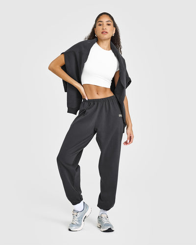 Lightweight Jogger with Printed Logo | Coal