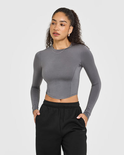 Mellowâ„¢ Soft Mid Long Sleeve Top | Ash Grey