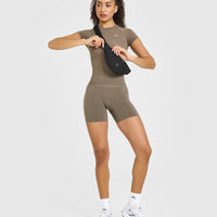 Go To Seamless Fitted Top | Moss Brown