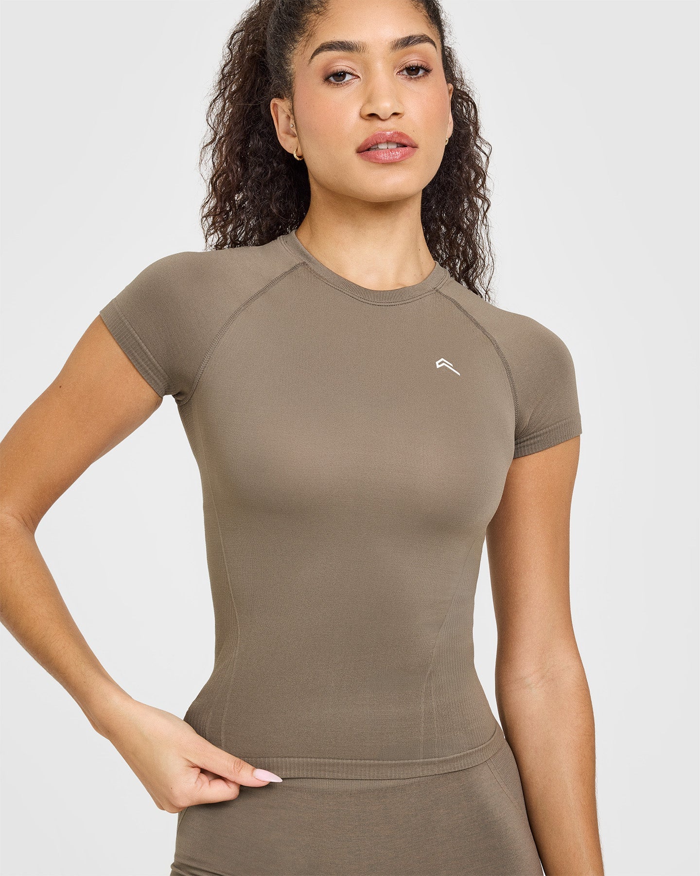Go To Seamless Fitted Top | Moss Brown