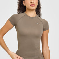 Go To Seamless Fitted Top | Moss Brown