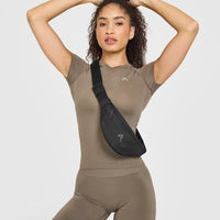 Go To Seamless Fitted Top | Moss Brown