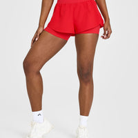 Unified Double Layer Shorts 5" | Muscle Mommy Red