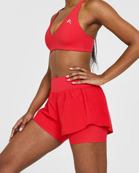 Unified Double Layer Shorts 5" | Muscle Mommy Red