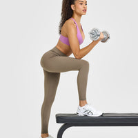 Unified High Waisted Leggings | Moss Brown