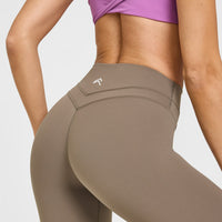 Unified High Waisted Leggings | Moss Brown