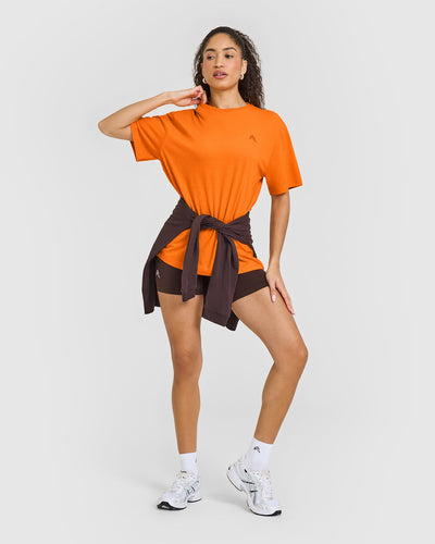 Classic Oversized Lightweight T-Shirt | Flame Orange
