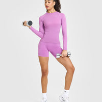 Go To Seamless Fitted Long Sleeve Top | Orchid Purple