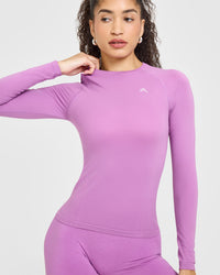 Go To Seamless Fitted Long Sleeve Top | Orchid Purple