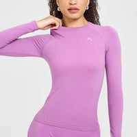 Go To Seamless Fitted Long Sleeve Top | Orchid Purple