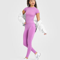 Go To Seamless Fitted Top | Orchid Purple