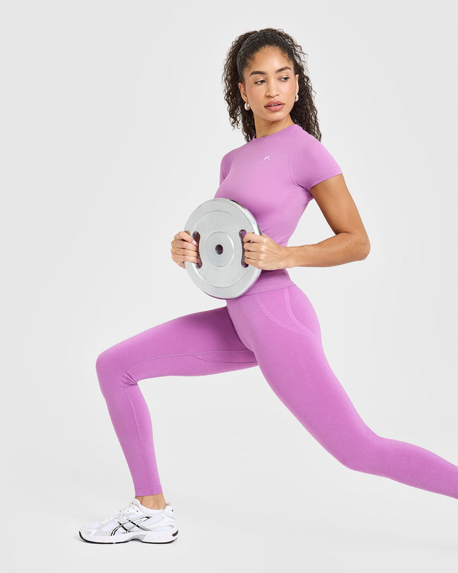 Go To Seamless Fitted Top | Orchid Purple