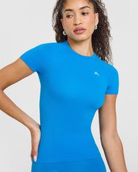 Go To Seamless Fitted Top | Tropical Blue