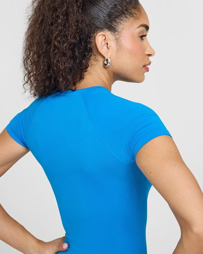 Go To Seamless Fitted Top | Tropical Blue