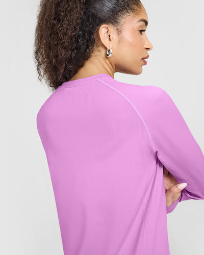 Go To Seamless Loose Long Sleeve Top | Orchid Purple