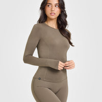 Mellow™ Soft Long Sleeve Top | Moss Brown