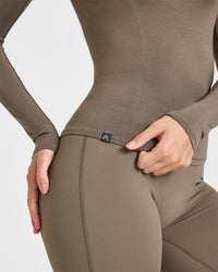 Mellow™ Soft Long Sleeve Top | Moss Brown