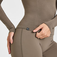 Mellow™ Soft Long Sleeve Top | Moss Brown