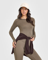 Mellow™ Soft Long Sleeve Top | Moss Brown