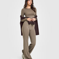 Mellow™ Soft Mid Long Sleeve Top | Moss Brown
