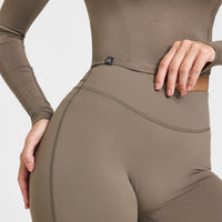 Mellow™ Soft Mid Long Sleeve Top | Moss Brown
