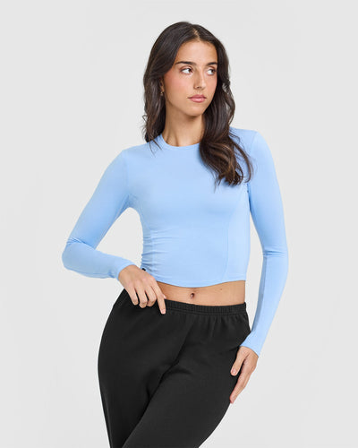 Mellow™ Soft Mid Long Sleeve Top | Powdered Blue