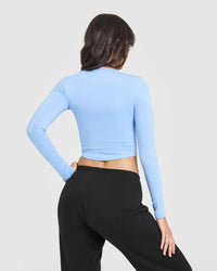 Mellow™ Soft Mid Long Sleeve Top | Powdered Blue