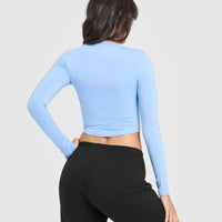 Mellow™ Soft Mid Long Sleeve Top | Powdered Blue
