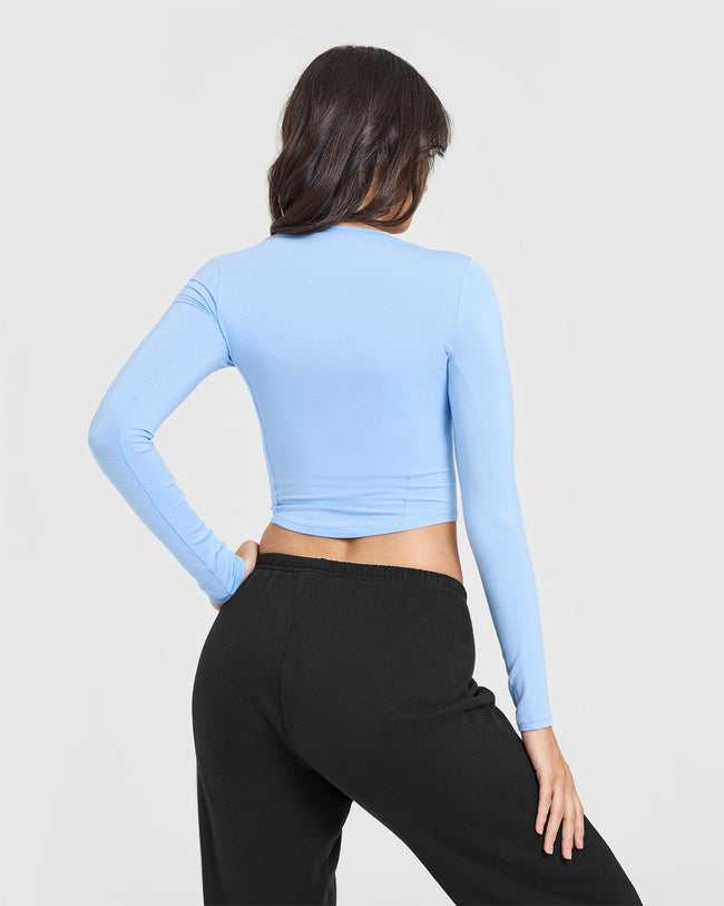 Mellow™ Soft Mid Long Sleeve Top | Powdered Blue