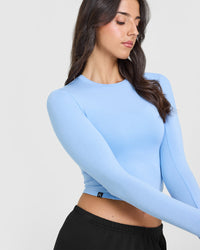 Mellow™ Soft Mid Long Sleeve Top | Powdered Blue