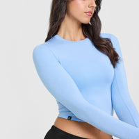 Mellow™ Soft Mid Long Sleeve Top | Powdered Blue