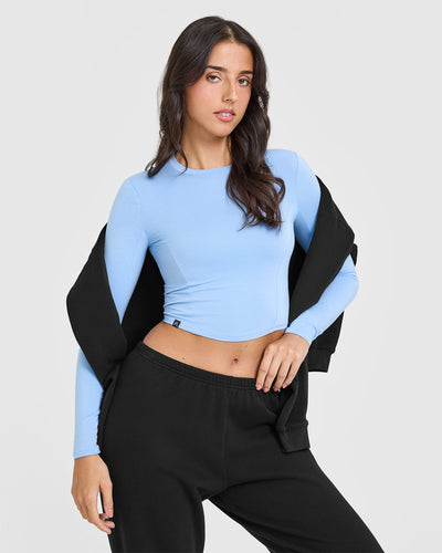 Mellow™ Soft Mid Long Sleeve Top | Powdered Blue