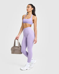 EasyLiftâ„¢ Halter Bralette with White Logo | Wisteria Purple