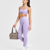 EasyLiftâ„¢ Halter Bralette with White Logo | Wisteria Purple