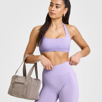 EasyLiftâ„¢ Halter Bralette with White Logo | Wisteria Purple