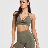 Unified Twist Sports Bra | Alpine Green