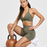 Unified Twist Sports Bra | Alpine Green