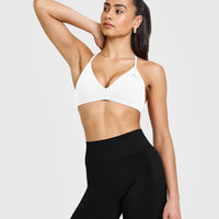 EasyLift™ Ultra Minimal V Neck Bralette | White