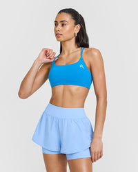 Everyday Cross Over Bralette | Tropical Blue