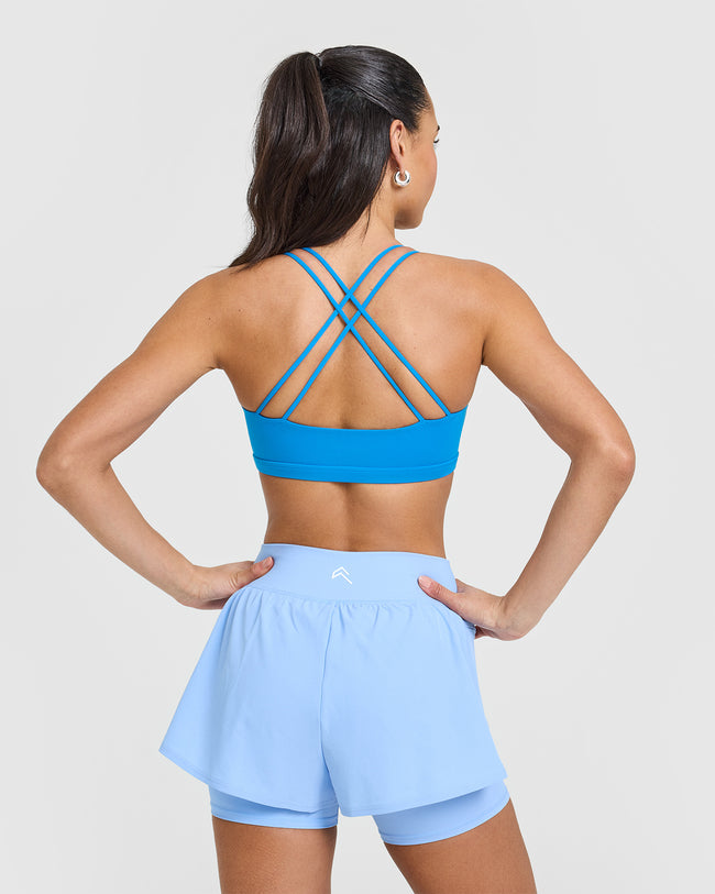 Everyday Cross Over Bralette | Tropical Blue