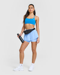 Everyday Cross Over Bralette | Tropical Blue