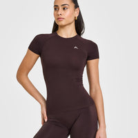 Go To Seamless Fitted Top | Plum Brown