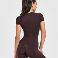 Go To Seamless Fitted Top | Plum Brown