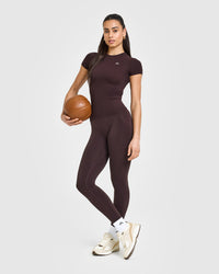 Go To Seamless Fitted Top | Plum Brown