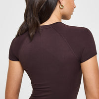 Go To Seamless Fitted Top | Plum Brown