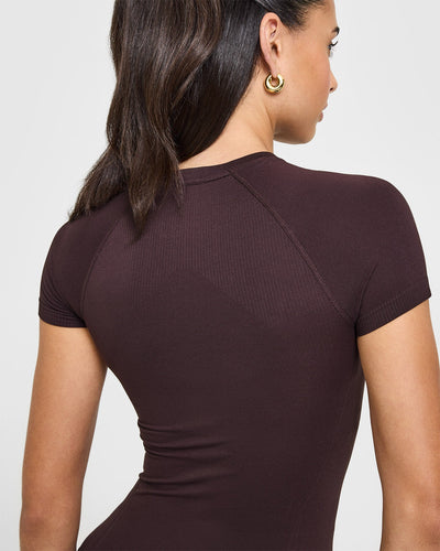Go To Seamless Fitted Top | Plum Brown