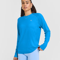 Go To Seamless Loose Long Sleeve Top | Tropical Blue
