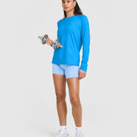 Go To Seamless Loose Long Sleeve Top | Tropical Blue