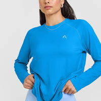 Go To Seamless Loose Long Sleeve Top | Tropical Blue